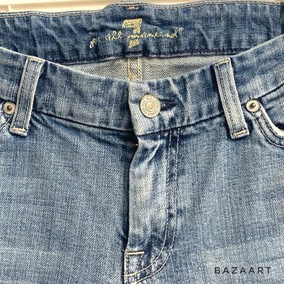 7 For All Mankind Light Wash cropped Bermuda jeans - Picture 5 of 7